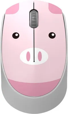 Produktbild von INF Kabellose Cartoon Maus - Rosa Schwein: Niedliche Mini Computermaus 2.4G