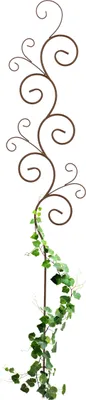 Image de Tuteur de treillis Relaxdays à enfoncer dans le sol, jardin, H x l : 160 x 30 cm, treillis pour plantes grimpantes, métal, autoportant, marron