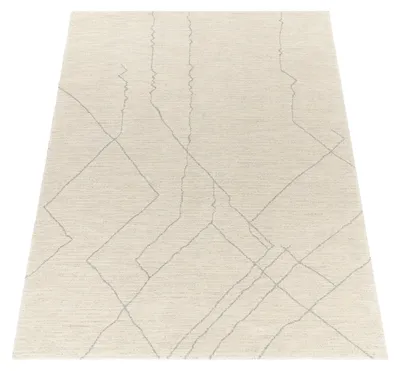 Produktbild von Paco Home Teppich Wohnzimmer Kurzflor Geometrisch Skandinavisch Einfarbig Abstrakt 120x170 cm