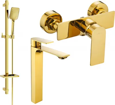 Produktbild von Mexen Alexa DQ62 Brausegarnitur, Gold - 71214DQ62-50
