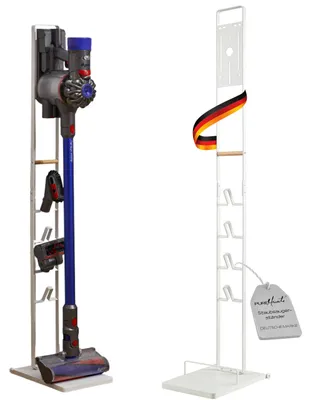 Staubsaugerhalter mobiler Ständer für Dyson V6–V15, weiß