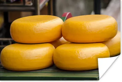 Produktbild von MuchoWow® Poster Gouda - Käse - Tisch 60x40 cm - Schlafzimmerdekoration