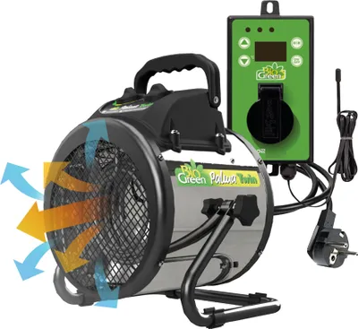 Produktbild von BioGreen Gewächshausheizung "Palma TWIN" mit digitalem Thermostat 1000 W / 2000 W