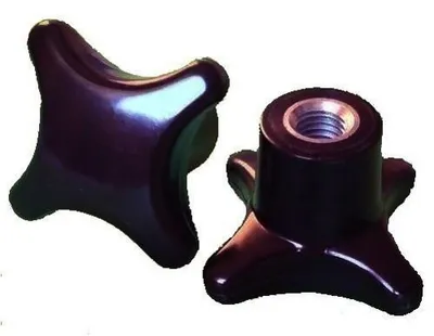 Produktbild von 3 Stück Kreuzgriffmutter M12 DIN 6335 Kreuzmutter Stahlgewinde  Ø 63 mm
