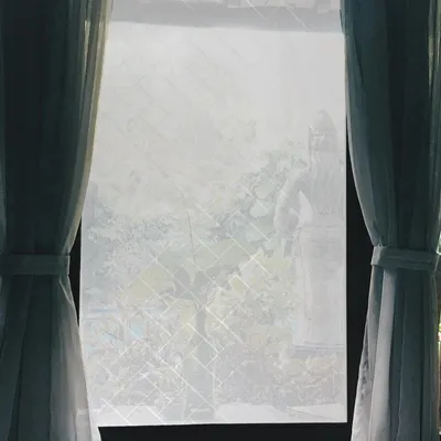 Fensterfolie mit diagonalem Muster, 100x45 cm, transparent