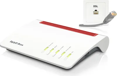 Produktbild von AVM FRITZ!Box 7590 - Wireless Router - DSL-Modem - 4-Port-Switch - GigE - 802.11a/b/g/n/ac - Dual-Band - VoIP-Telefonadapter (DECT)