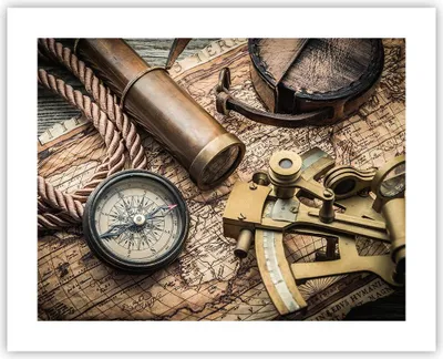 Produktbild von Poster - Poster ohne Rahmen - Kompass Kompass Karte - 50x40 cm - Wand Bild - Wanddeko - Wandbilder - Kunstposter - Wandposter - Bilder - Kunstdruck - Wanddekoration - Wandbild - P2XAA50x40-3730