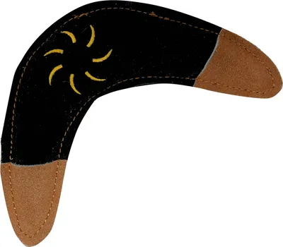 Produktbild von Aumüller Hundespielzeug aus Leder - Boomerang, schwarz