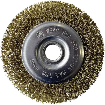 Productafbeelding van GLORIA 728835.0000 Staaldraad-voegenborstel, accessoires voor multibrush- en WeedBrush-apparaten, draadborstel, messingborstel voor voegenreiniging, diameter 11 cm, breedte 1,5 cm, Grijs