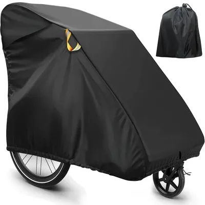 Image de Housse de protection pour remorque de vélo - Protège les remorques de vélo - Imperméable - Protection UV - Résistant au vent et à la poussière - Convient aux remorques pour enfants et aux remorques pour animaux de compagnie