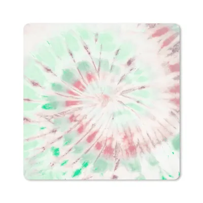 Produktbild von MuchoWow® Mauspad Mousepad Krawattenfärbung - Hippie - Grün 20x20 cm - Mousepads - Maus Mat - Pad - Mausunterlage - Desk Mat - Bureauartikeln