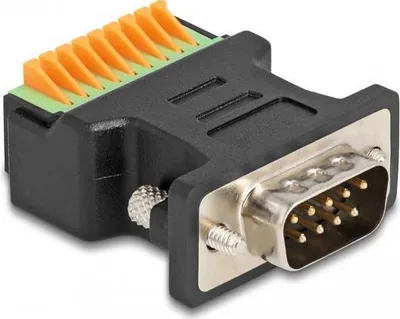 Immagine prodotto di DELOCK D-Sub 9 St > Adattatore per morsettiera con pulsante