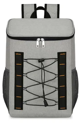 Kühlrucksack, isolierte Lunchtasche, 44x30x15 cm, grau, wasserdicht