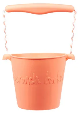 Produktbild von Scrunch Spielzeugeimer faltbar Silikon Strand Eimer Pfirsich Orange