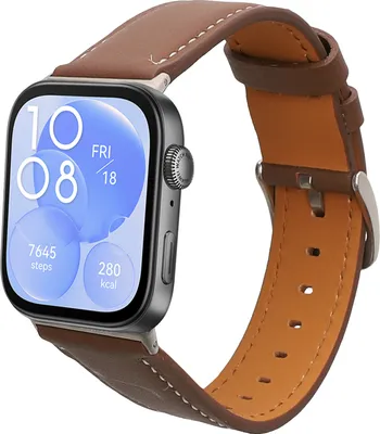 Produktbild von kwmobile Armband kompatibel mit Huawei Watch Fit 3 / Fit 4 - Echtleder Fitnesstracker Sportarmband Band