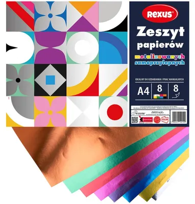 Produktbild von Beniamin Bastelpapier-Set A4 Metallisiert Selbstklebend 8 Blatt