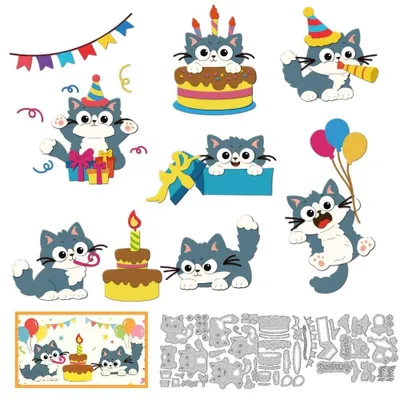 Image de Ensemble de 5 matrices en métal pour découpe, idéal pour le scrapbooking et la création de cartes