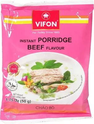Produktbild von Vifon Instant Porridge Reisbrei mit Rind Geschmack 50g