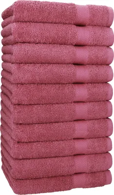 Produktbild von Betz 10 Stück Handtücher 50x100 cm PREMIUM  100% Baumwolle  Farbe: beere