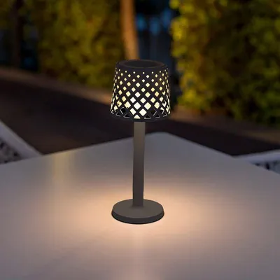 Produktbild von NewGarden GRETITA LED kabellose Tischlampe mit Batterie, Touch antrazit IP44