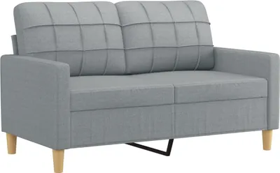 Obrázok produktu pre vidaXL 2-miestna pohovka Svetlo šedá 120 cm látka