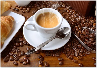 Produktbild von Tulup® Leinwandbild - 100x70 cm - Wandkunst - Drucke auf Leinwand - Leinwanddruck  - Essen & Getränke - Braun - Aromatischer Kaffee