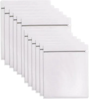 Productafbeelding van Set van 10 waszakken van stof, geschikt voor wasmachines, met rits, voor blouses, beha's, sokken, ondergoed, lingerie en babykleding