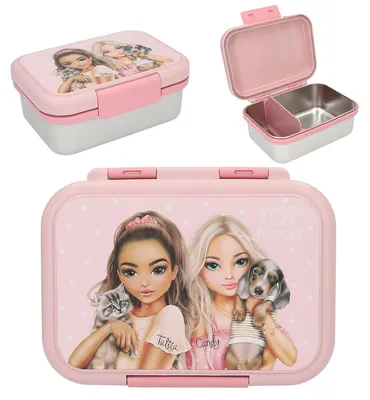 Obrázek produktu pro TOPModel 0413957, Nádoba na oběd, Dětský, Růžová, Polypropylen (PP), Silikon, Nerezová ocel, Obrázek, Obdélníkový