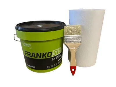 Produktbild von Flüssigkunststoff + Fleece + Pinsel | 6 kg | Anthrazit (Graphit) Frankosil