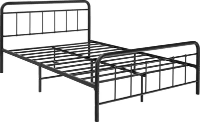 Produktbild von COSTWAY Metallbett Bettrahmen für 200 x 160 cm Matratze, Doppelbettgestell, Bettgestell mit Lattenrost, Stauraum unter dem Bett, Metall Gästebett Plattformbett, ohne Matratze