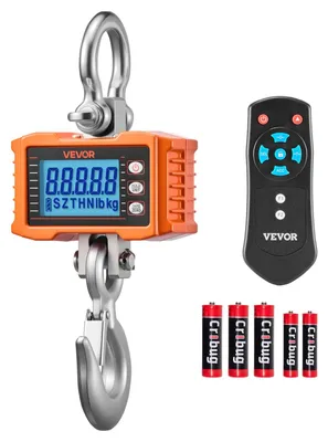 Immagine prodotto di Bilancia a gru VEVOR da 2000 kg, bilancia digitale sospesa, bilancia industriale con struttura in fusione di alluminio e display LCD, divisione da 500 g e selettore a 3 posizioni, telecomando, bilancia a gancio per garage e fabbriche