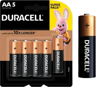Imagen del producto de Pilas Alkalinas Duracell Aaa Lr3, 1,5 V, Paquete De 5 Unidades - Duracell Aaa