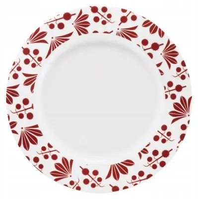 Produktbild von Ambition Rubi Dessertteller weiß-rot 19 cm