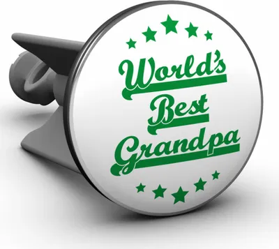 Produktbild von Plopp Waschbeckenstöpsel Worlds Best Grandpa, Stöpsel, Excenter Stopfen, für Waschbecken, Waschtisch, Abfluss, 596