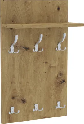 Produktbild von AKKE Artisan Eiche Garderobenpaneel MIDI - ALU haken BxH: 50x80 cm