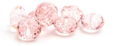 Produktbild von Vintageparts Glasschliffperlen Rondelle Kristallglas lachsrosa 8 mm