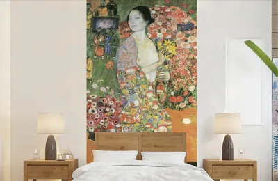 Imagen del producto de Papel pintado decorativo, obra de arte: Bailarinas - Gustav Klimt - Ancho: 120 cm, Alto: 240 cm