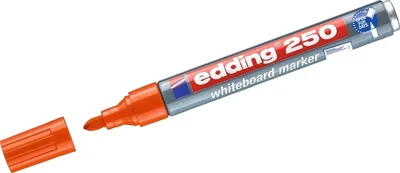 Produktbild von Whiteboardmarker edding 250 nachfüllbar 1,5-3mm orange Packung mit 10 Stück