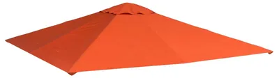 Image de Toit pour gazebo, résistant aux intempéries, polyester durable, orange, 300 x 300 cm-c
