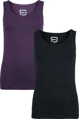 Produktbild von RED by EMP Damen schwarz/lilanes Top im Doppelpack S