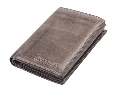 Immagine prodotto di Portafoglio in pelle con protezione RFID Portafoglio da uomo Portafoglio verticale grigio taupe