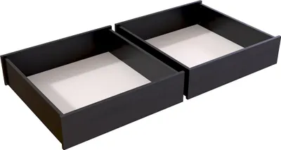 Produktbild von Set von schublade unter bett aus massiver Kiefer - Schwarz