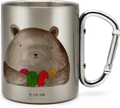 Produktbild von Mr. & Mrs. Panda Edelstahlbecher Bär Gefühl - Transparent - Geschenk, Thermobecher, Edelstahl-Isolierbecher, Verrückt, Teetasse, Durchgedreht, Wahnsinn, Isolierbecher