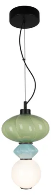 Zdjęcie produktu dla Lampa wisząca LED TORDI niebieska 8W Ciepła biel 903lm ceramika / gips wym:120x20x20cm IP20 Italux