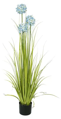 Imagen del producto de EUROPALMS, Alliumgras (planta ornamental artificial), color azul, 120 cm (82600168)