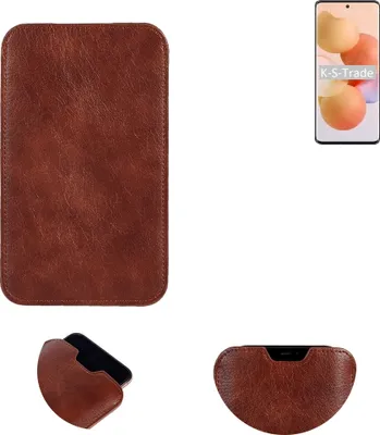 Produktbild von K-S-Trade Schutzhülle Handyhülle kompatibel mit Xiaomi Civi Handytasche Kunstleder Sleeve in braun
