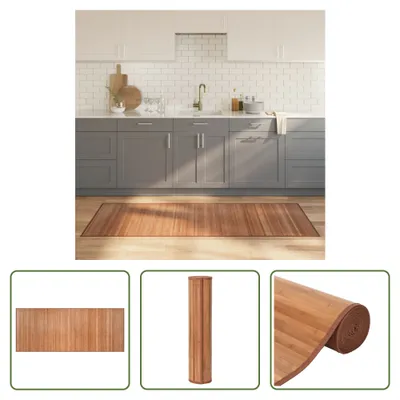 Productafbeelding van The Living Store Tapijt, rechthoekig, naturel, 80x200 cm, bamboe