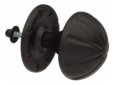 Produktbild von Vintage Antiken Schwarz Türgriff Knopf im restaurierungsshop, 55mm