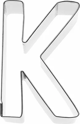 Produktbild von Birkmann Ausstechform Buchstabe K, Ausstecher, Plätzchenform, Keks, Plätzchen, Edelstahl, 6 cm, 196391
