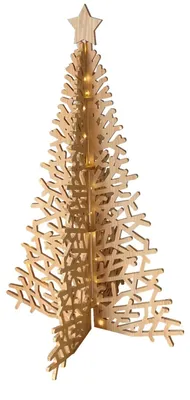 Produktbild von Weihnachtsbaum aus Fichtenholz mit Stern – 124 x 78 cm – 9-teilig